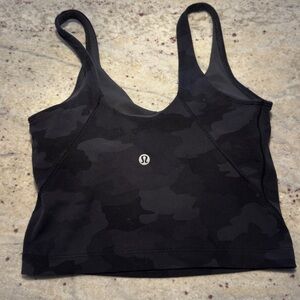 Lululemon Black Camouflage Sports Tank Top small